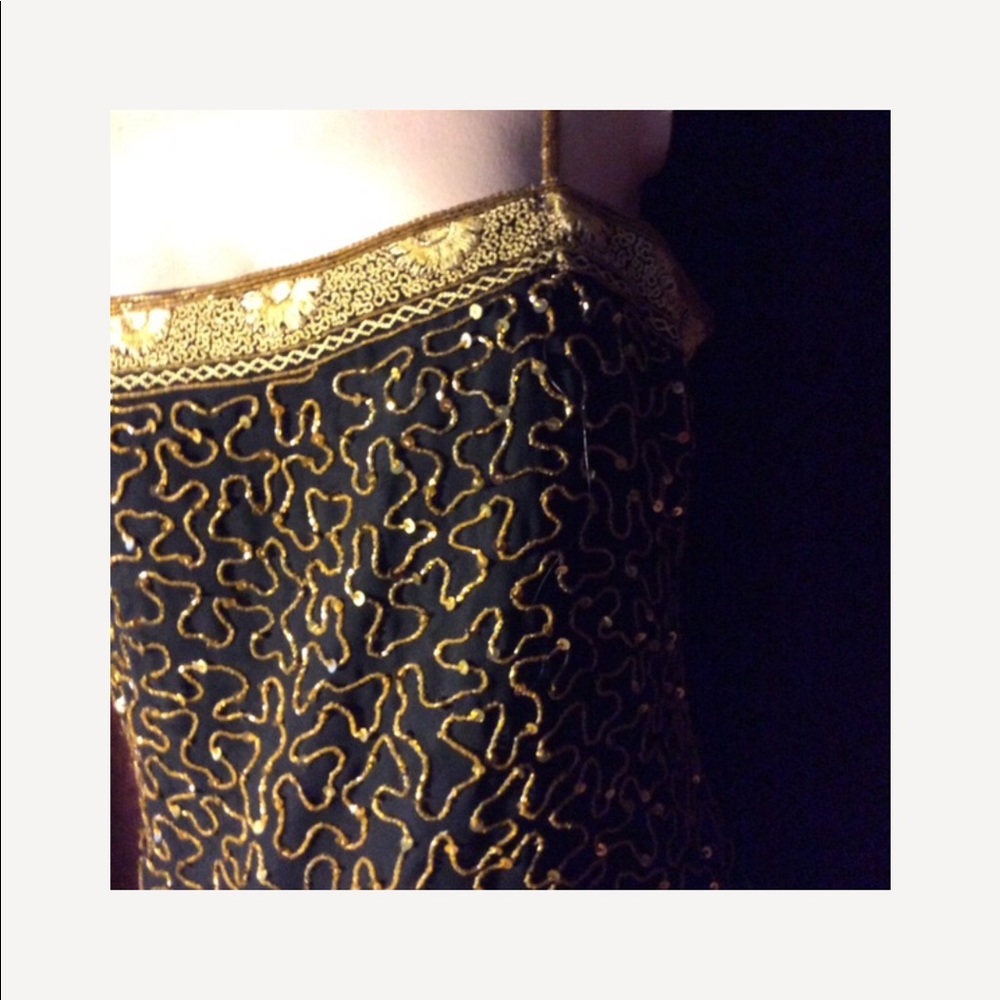 VtgSpaghetti strap drop waist retro dress - Picture 3 of 4